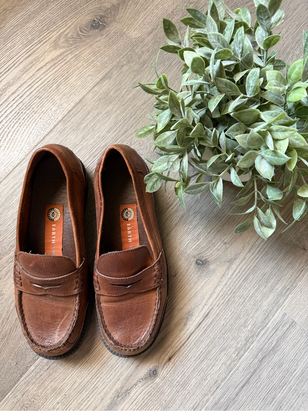 Brown Leather Penny Loafers - Picture 1 of 3